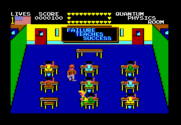 Mikie, pidi�ndole sitio amablemente a una compa�era